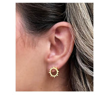 Load image into Gallery viewer, Open Sunburst Vermeil Earring (EGP40065) Earrings athenadesigns 
