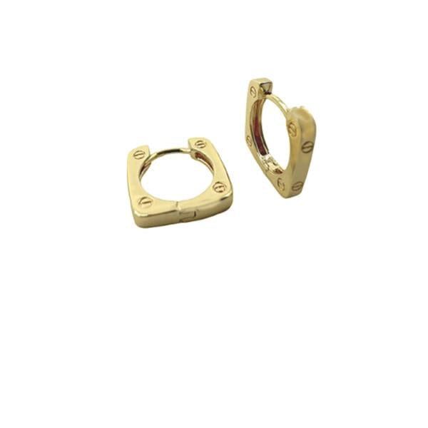 Hoop: Small Square Shaped (EGH4080) Earrings Athena Designs 