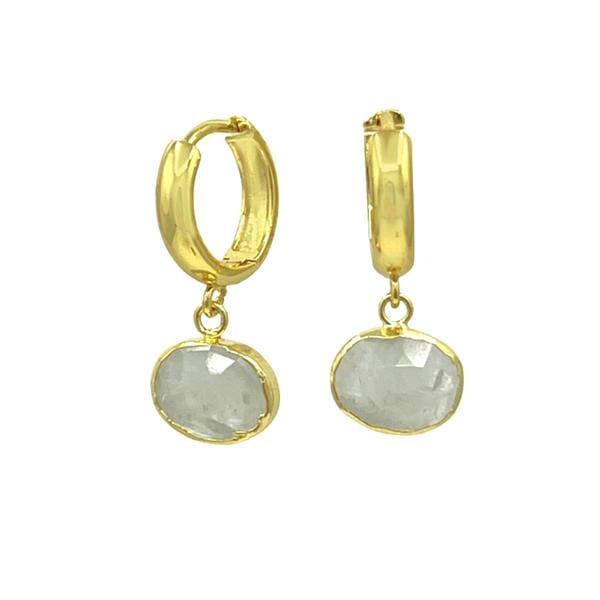 Hoops: With Bezel Set Gemstones: Moonstone (EGH7408MN) Earrings athenadesigns 