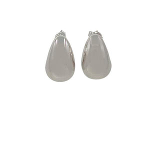 Teardrop Post Earrings: Available as Gold or Silver Plated (E_P4800) Earrings athenadesigns Silver Plated: EP4800 