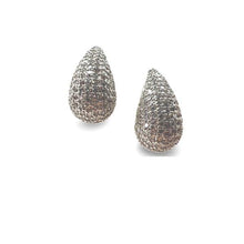 Load image into Gallery viewer, Plated Large Gold CZ Teardrop Post Earring: Gold or Silver (EGP4558) Earrings athenadesigns Silver Plated: EP4558 
