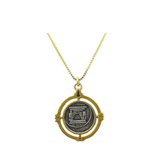 Load image into Gallery viewer, Coin: Face Rhodium and Gold Fill With CZ Accents (NGCP464CN) Necklaces athenadesigns 
