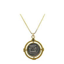 Load image into Gallery viewer, Coin: Face Rhodium and Gold Fill With CZ Accents (NGCP464CN) Necklaces athenadesigns 
