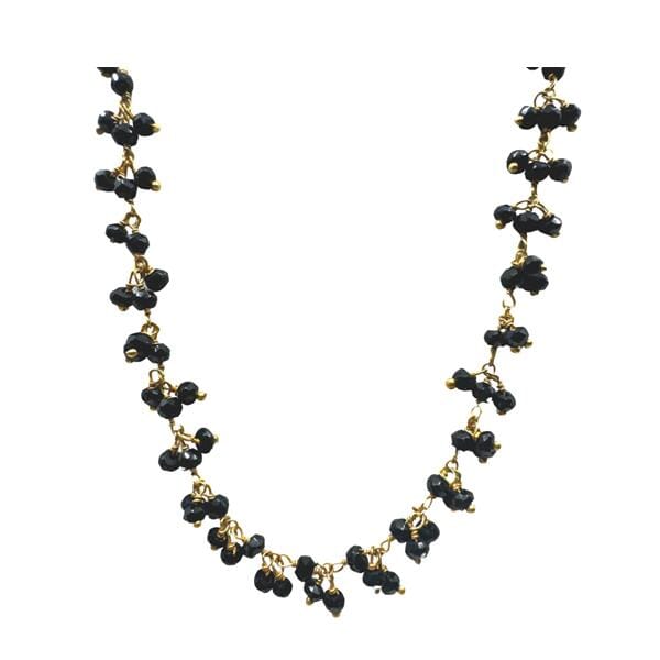 Cluster Vermeil Necklace: Black Spinel (NGCL77X) Necklaces athenadesigns 