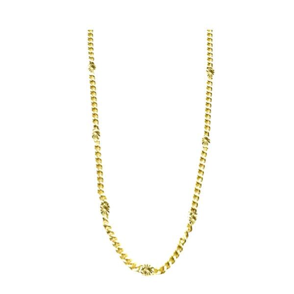 Gold Plated Curb Chain with 'Starbursts' (NG4046) Necklaces athenadesigns 