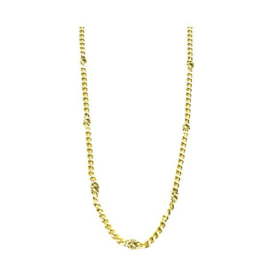 Gold Plated Curb Chain with 'Starbursts' (NG4046) Necklaces athenadesigns 