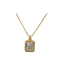 Load image into Gallery viewer, &#39;Halo&#39; CZ Pendant on an 18kt Gold Fill Chain (NGCP4845C) Necklaces athenadesigns 
