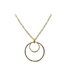 Load image into Gallery viewer, 2 Circles on 18Kt Gold Fill Chain (NGCP2/460) Necklaces athenadesigns 
