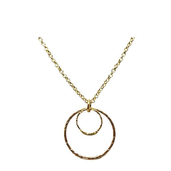 2 Circles on 18Kt Gold Fill Chain (NGCP2/460) Necklaces athenadesigns 