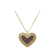 Load image into Gallery viewer, Heart: Gold Fill and Micropave Heart Necklace (NGP45RHRT) Necklaces athenadesigns 
