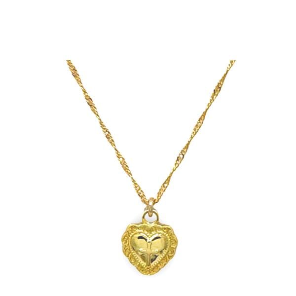 Cross in Heart Charm Necklace (NGCH64CRS) Necklaces athenadesigns 