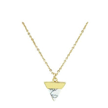 Load image into Gallery viewer, Triangle Stone Necklace: Howlite (NGCH7804HW) Necklaces athenadesigns 
