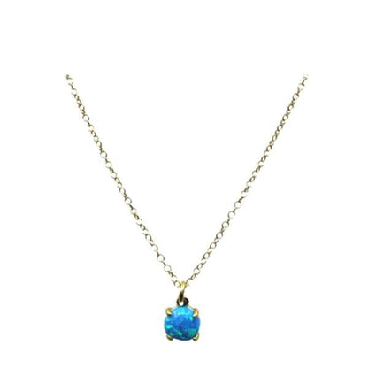 Dainty Opalite Necklace on GF Chain: Blue (NGCH74OPB) Necklaces athenadesigns 
