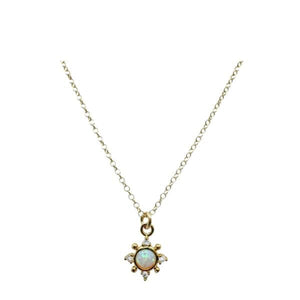 Dainty Opalite Starburst Necklace on GF Chain: (NGCH745OP) Necklaces athenadesigns 