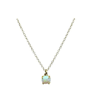 Dainty Opalite Necklace on GF Chain: White (NGCH74OPW) Necklaces athenadesigns 