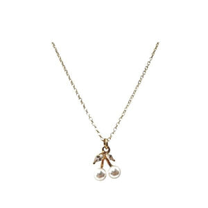 Pearl & CZ 'Cherry' Necklace (NGCP335) Necklaces athenadesigns 
