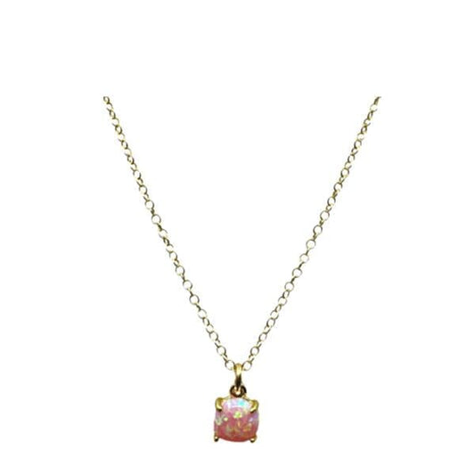 Dainty Opalite Necklace on GF Chain: Pink (NGCH74OPP) Necklaces athenadesigns 