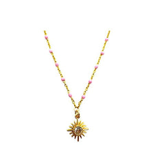 Load image into Gallery viewer, Mix &amp; Match: Choose From 4 Charms on Vermeil Enamel Chain:Pink (NG704P_) Necklaces athenadesigns Charm: Starburst 
