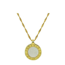Load image into Gallery viewer, Roman Numeral Pendant with Mother of Pearl Center (NGCP4063) Necklaces athenadesigns 
