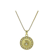 Load image into Gallery viewer, Round Pendant with Nautilus and CZ (NGCP465NTL) Necklaces athenadesigns 

