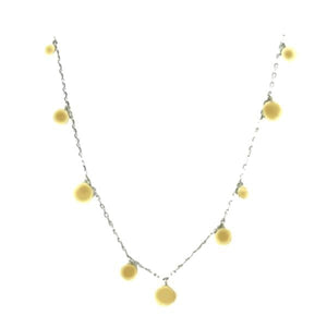 Two Tone Disk Necklace (NCGS4006) Necklaces athenadesigns 