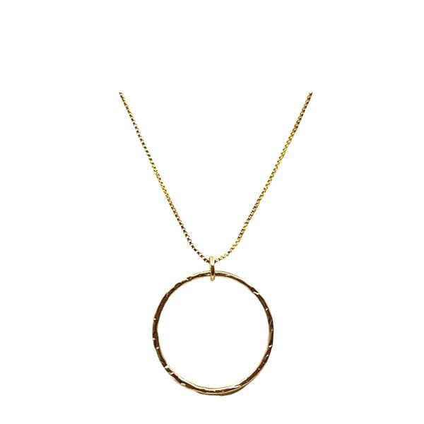Circle on 18Kt Gold Fill Chain (NGCP4600) Necklaces athenadesigns 