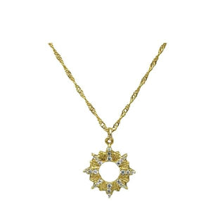 Small Charm Necklace: Open Garland with CZ's (NGCH4056) Necklaces athenadesigns 