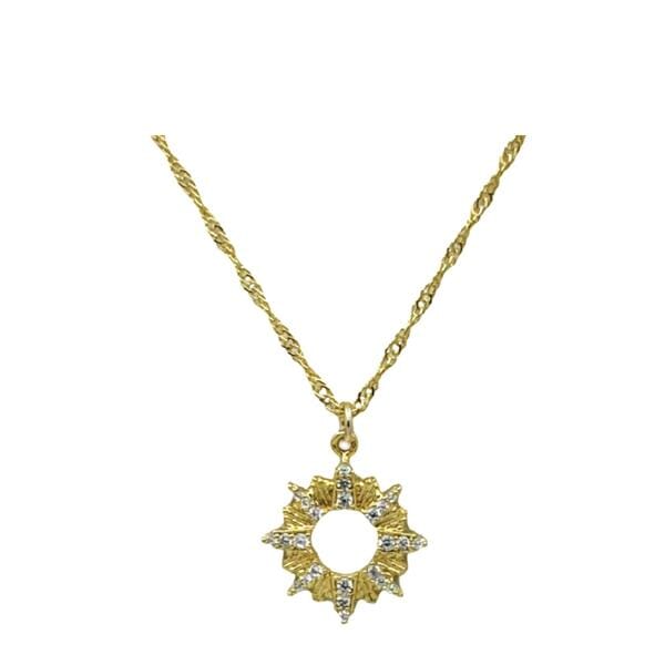 Small Charm Necklace: Open Garland with CZ's (NGCH4056) Necklaces athenadesigns 