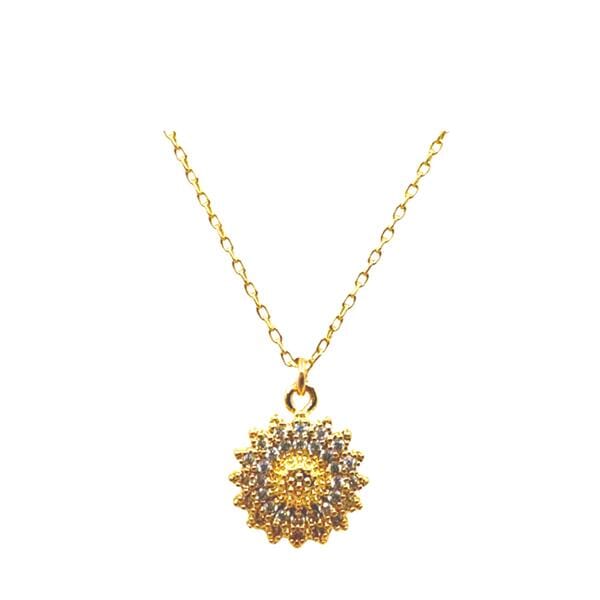 Sunflower Pendant: Gold Fill & CZ (NGCP465SFL) Necklaces athenadesigns 