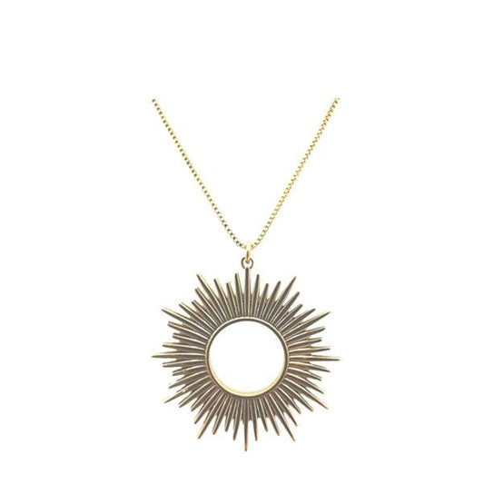 Natural Bronze Sun Pendant (NGCP46SUN) Necklaces athenadesigns 