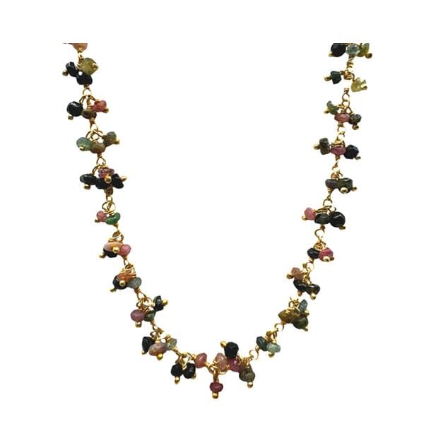 Cluster Vermeil Necklace: Tourmaline (NGCL77TM) Necklaces athenadesigns 