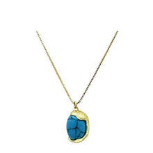 Load image into Gallery viewer, Turquoise Bead Charm Necklace (NGCP487TQ) Necklaces athenadesigns 
