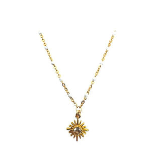 Mix & Match: Choose From 4 Charms on Vermeil Enamel Chain (NG704W_) Necklaces athenadesigns Charm: Starburst 