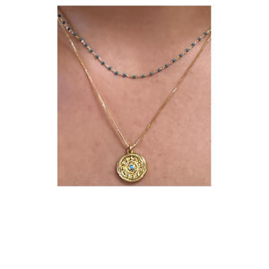 Granulated Pendant with CZ Center (NGCP4064) Necklaces athenadesigns 
