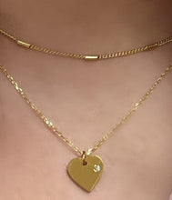 Load image into Gallery viewer, 18kt Gold Fill Heart with 1pt CZ Necklace (NGCH445HRT) Necklaces athenadesigns 
