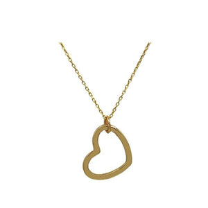 Heart: Open Sideways 18kt Gold fill Heart (NGCH6400) Necklaces athenadesigns 