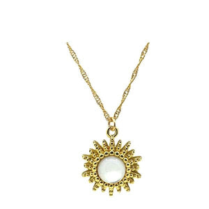 Opalite Sunbrust Necklace (NGCP46005) Necklaces athenadesigns 