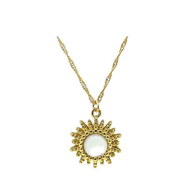 Opalite Sunbrust Necklace (NGCP46005) Necklaces athenadesigns 