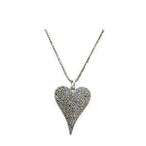 Heart: Sterling Silver and Micro Pave Pendant on Rhodium Fill Chain (NCP454HRT) Necklaces athenadesigns 