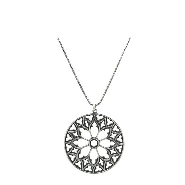 Sterling Silver Mandala Pendant (NCP46MDL) Necklaces athenadesigns 