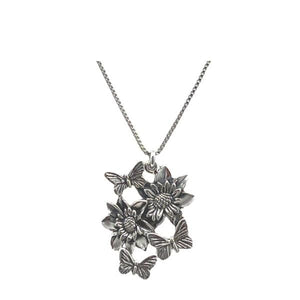 Flowers in Sterling Silver (NCP4BDHLA) Necklaces athenadesigns 