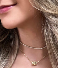 Load image into Gallery viewer, Choker: CZ Basket Set Necklace: Gold Vermeil (NG4645) Necklaces athenadesigns 
