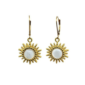 Opalite Sunburst Lever Earrings (EGL46005) Earrings athenadesigns 