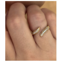Load image into Gallery viewer, Adjustable Ring: Micro Pave CZ Open Wrap (RG4550) Rings athenadesigns 
