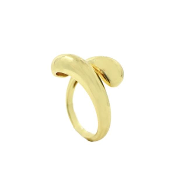Double Teardrop Adjustable Ring: Gold Plated (RG4008) Rings Athena Designs 