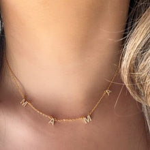 Load image into Gallery viewer, Mama Pave Necklace: Gold Vermeil (NGCH45MAMA)
