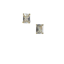 Load image into Gallery viewer, Crystal Baguette and Gold Vermeil (EGP5084) Earrings athenadesigns 
