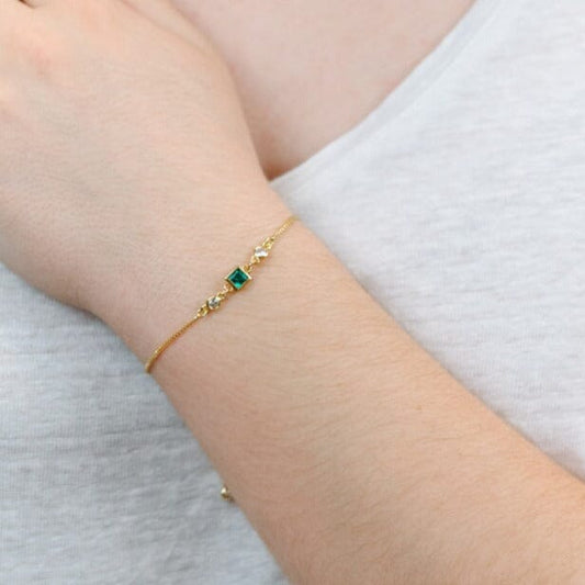 Birthstone Pull Chain Bracelet - May Bracelets athenadesigns 