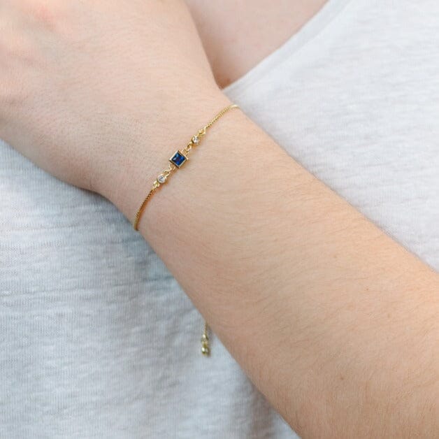 Birthstone Pull Chain Bracelet - September Bracelets athenadesigns 