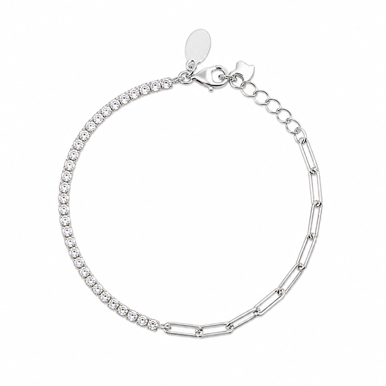 CZ Link Chain Bracelet Bracelet Athena Designs BCS4540 